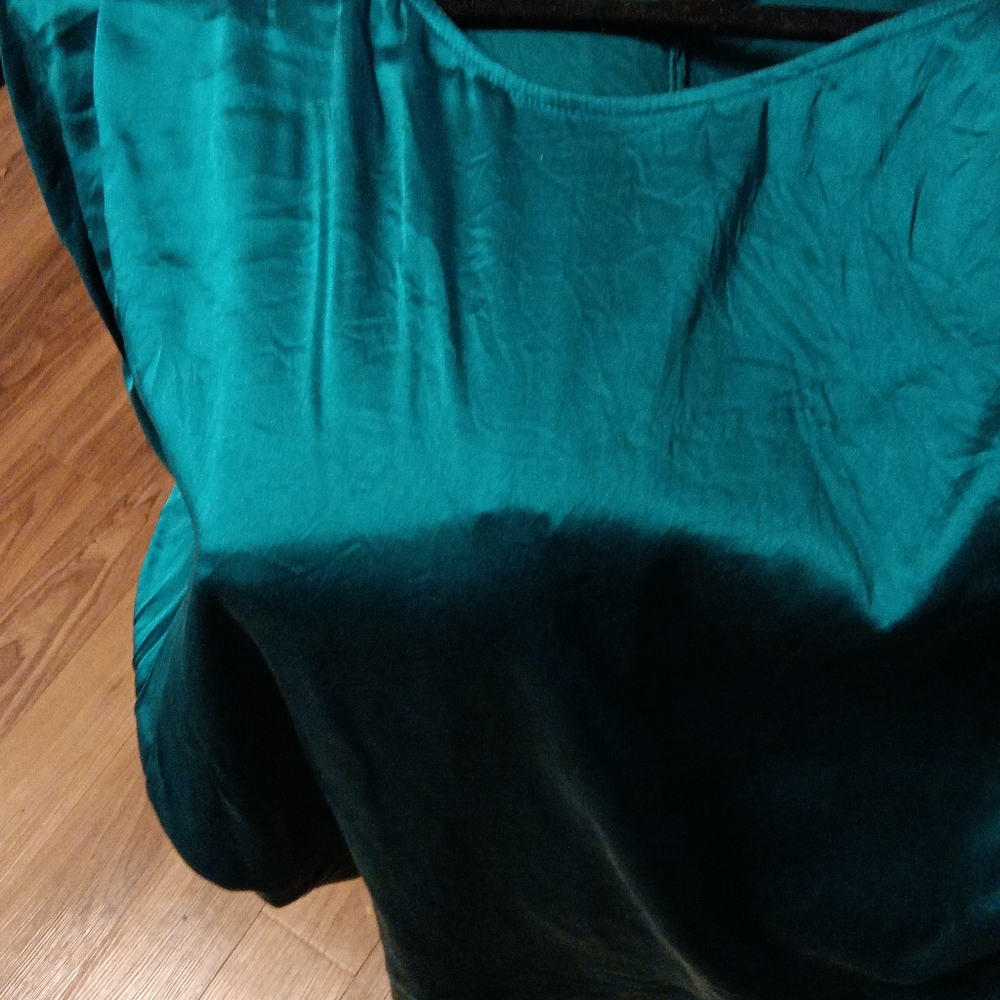 Teal silk shirt